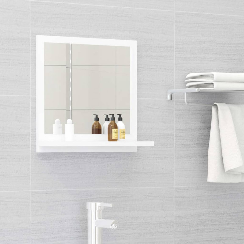 Dorlene Flat Mirror, 37cm x 40cm, White