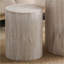 Ensemble de 3 tables basses en bois blanchi à la chaux - tables rondes peu encombrantes pour le salon, le bout et Supports à plantes