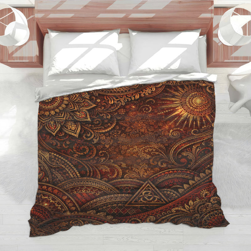 Intricate Ornamental Pattern Comforter, Twin