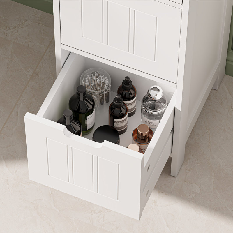 Holbrook Bathroom White Storage Drawers