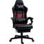 Chaise d'ordinateur haut dossier - Cuir d'unité centrale, style course, avec hauteur réglable et repose-pieds ergonomique, repose-pieds pivotant inclinable, hauteur, soutien lombaire, cuir Black Diamond pour le bureau à domicile