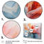 Rose et bleu apaisant tourbillonnant II - ensemble de peintures murales abstraites