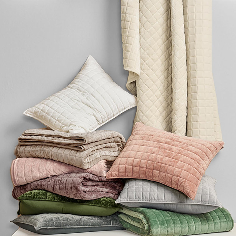 Quilt Set Bedding Sets, Ultra Soft Comforter Set, Lightweight Channel Box Stitch Oversized Bedspread Coverlet For All Season, With 2 Shams