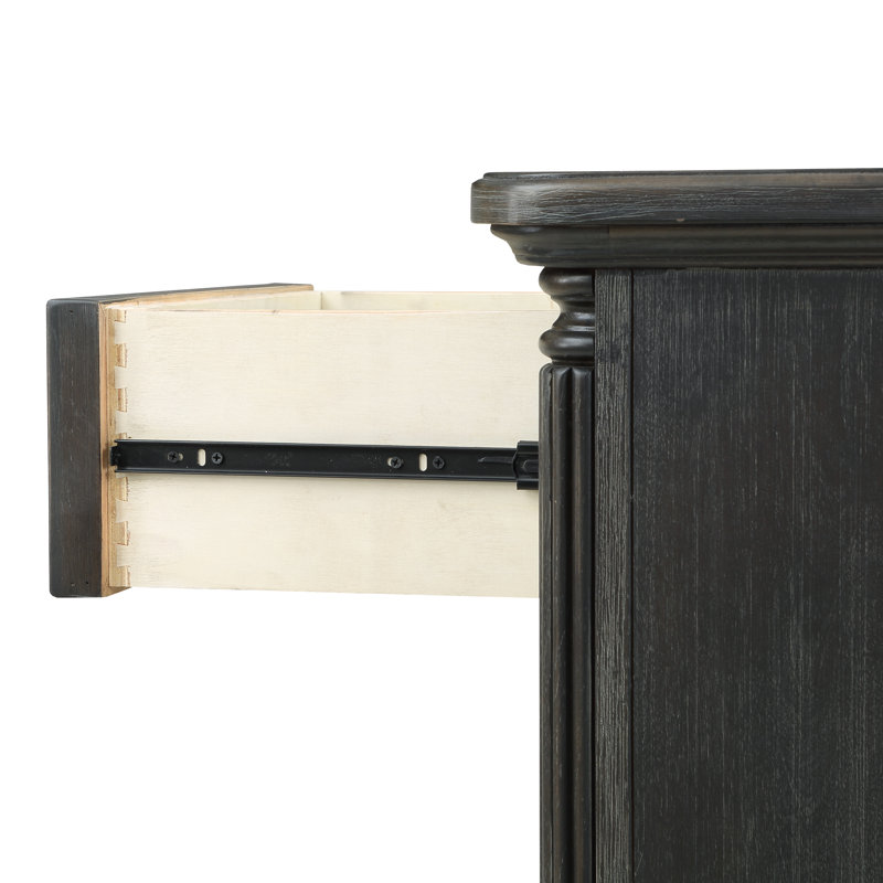 Brister 5 Drawer Chest, Black
