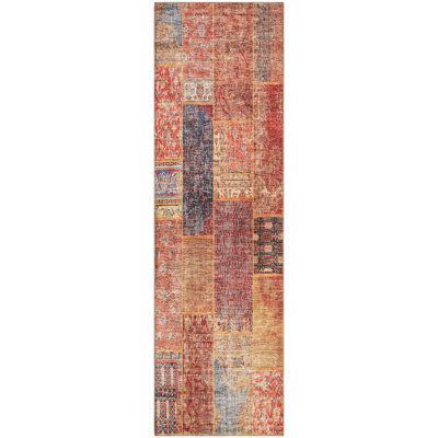 Premium Machine Washable Prisco Red Rug