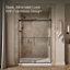 Porte de douche coulissante Levity Plus Less, H 81-5 / 8 po x l 56-5 / 8 - 59-5 / 8 po, avec verre transparent de 3/8 po d'épaisseur-71812617