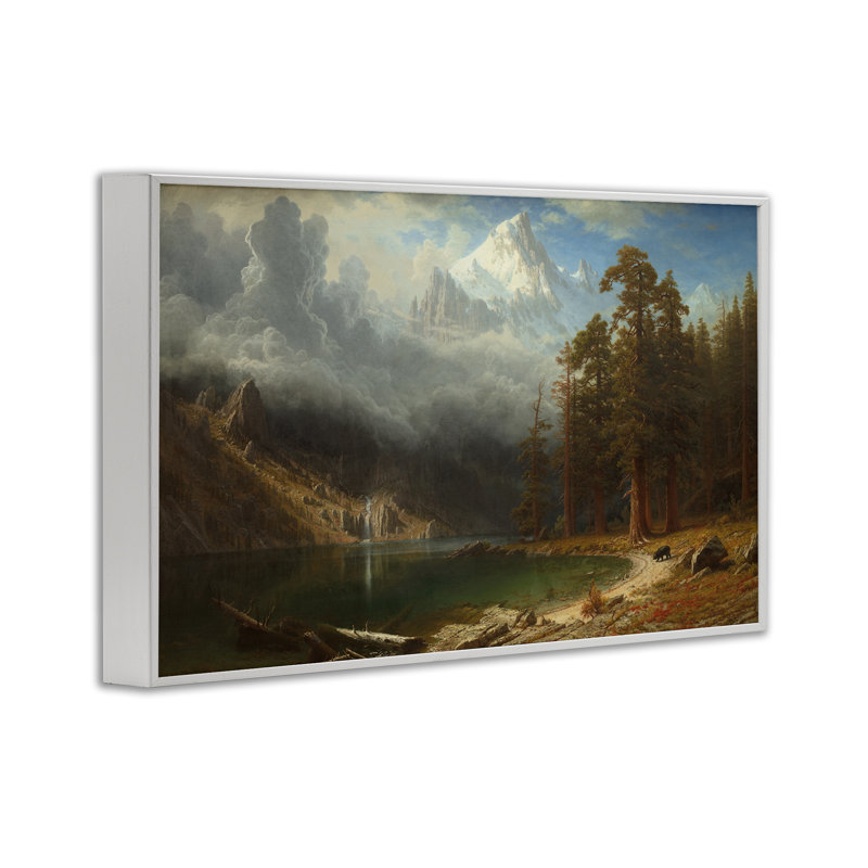 Art numérique Giclée du Mont Corcoron par One1000paintings, Giclée encadrée blanc bord de mer, H 16 po x l 24 po