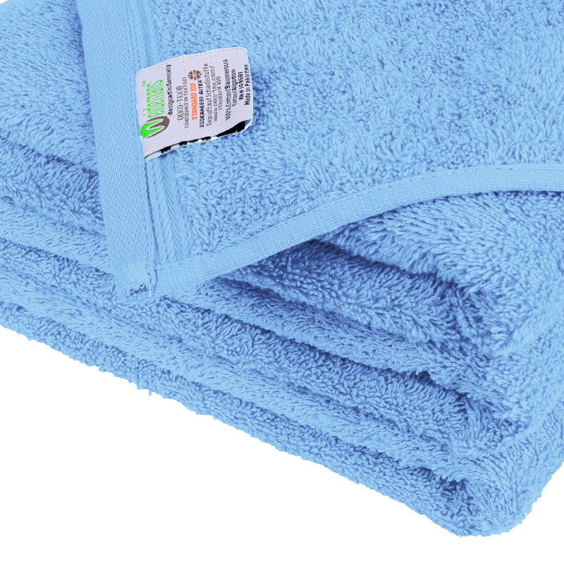 Raquel Midweight Hand Towel, Sky Blue
