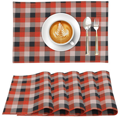  Dining Table Rectangle Placemats 100% Cotton Multi Pattern 13x19 Inches