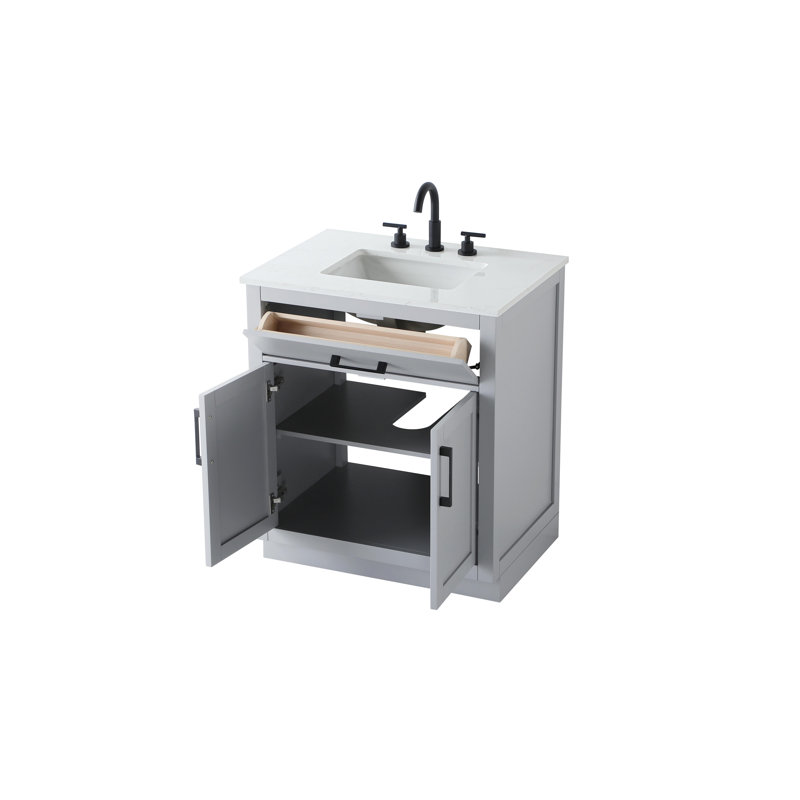 Ahner 30 inch Single Bathroom Vanity, Gray