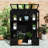 78-inch Walk-in Wood Greenhouse with 4 Skylights, 2 Folding Shelves, Anti-Fall Protection-114011590
