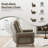 Mid-Century Modern Push-Back Recliner Chair, PU Leather Armchair-478461743