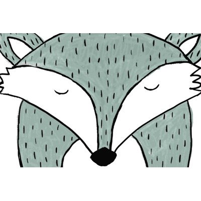 " Fox Line Drawing " Painting Print