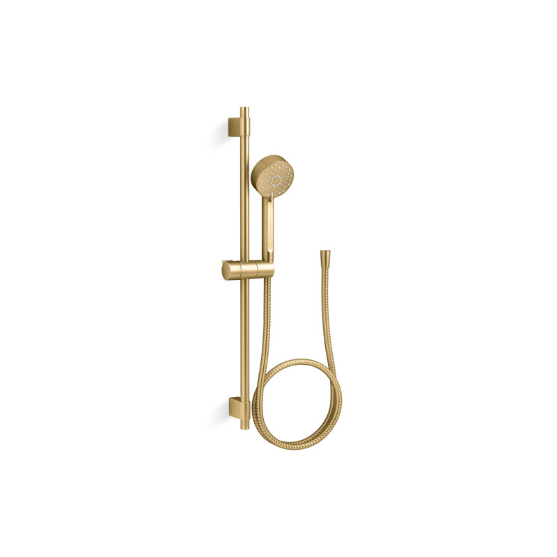 Flood Handheld Shower Head, Vibrant Brushed Moderne Brass