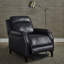 Fauteuil inclinable manuel Jodena avec garniture cloutée bleu marine-1983947269-1988471104