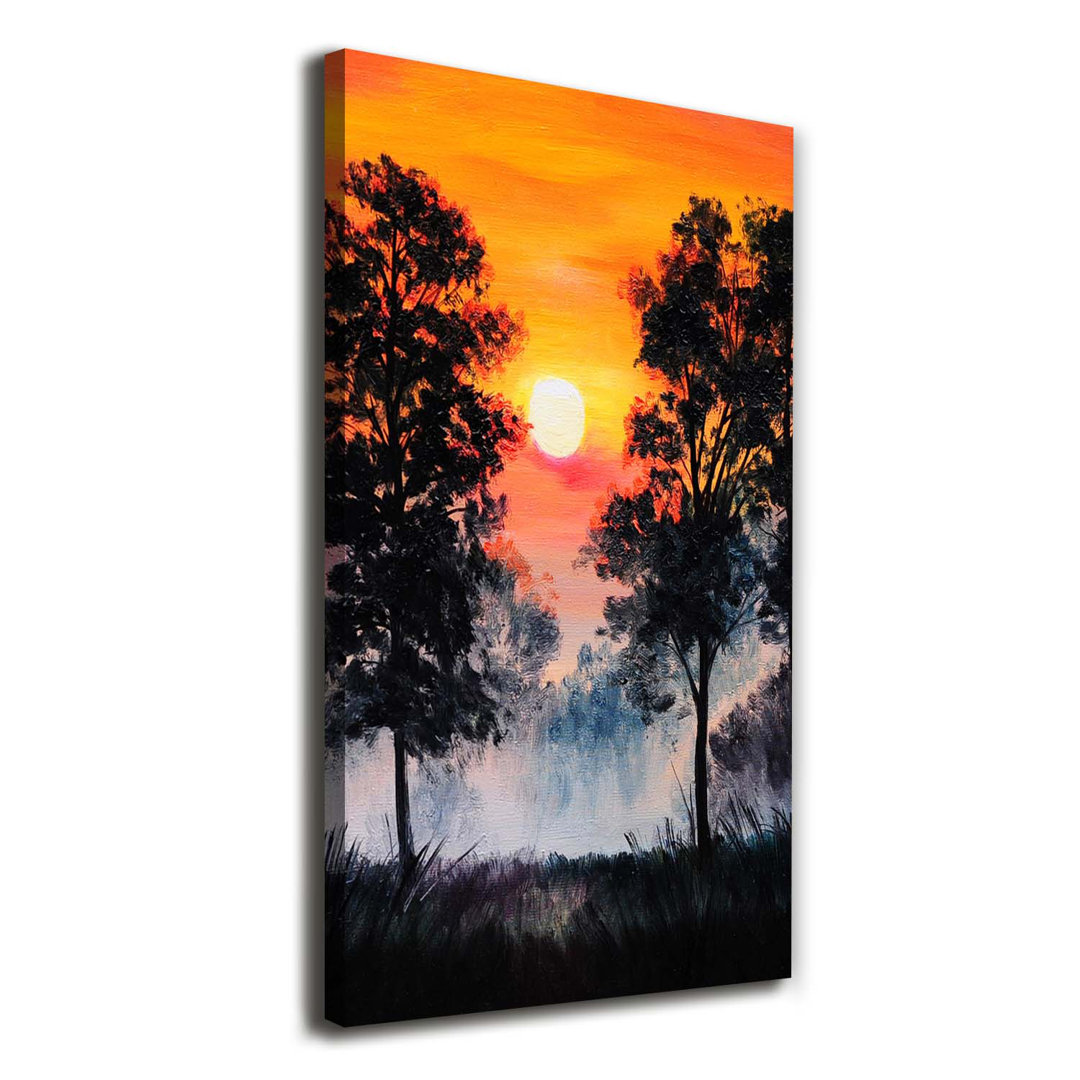 Sunset Forest - Kunstdrucke auf Segeltuch