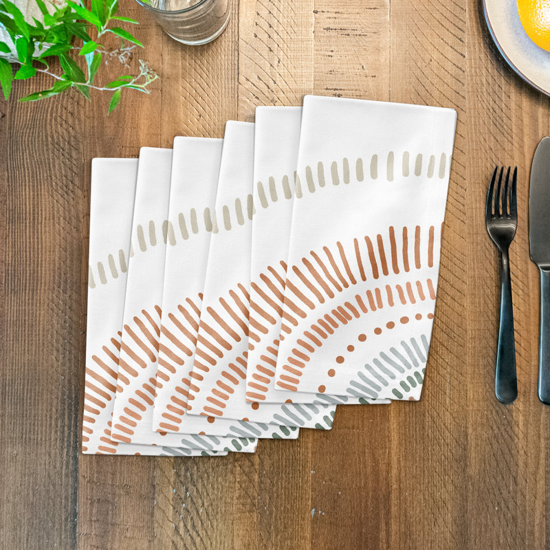 Fika Dashed Earthtones 10" Napkin