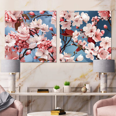 Joliette - Floral Metal Prints Square Set Of 2