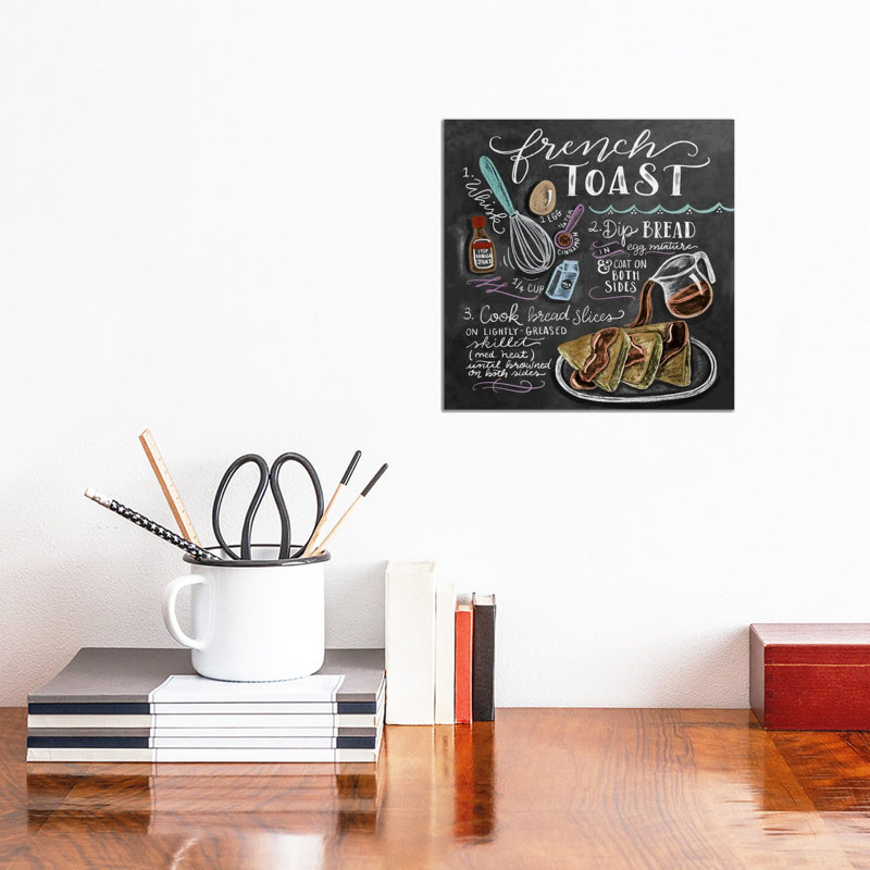 French Toast Recipe - Print on Canvas, 30.48cm H x 30.48cm W x 1.91cm D, Wrapped Canvas