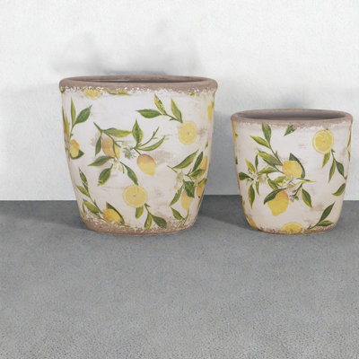 Farmhouse Ceramic Planters, Multicolor Design For Home Decor