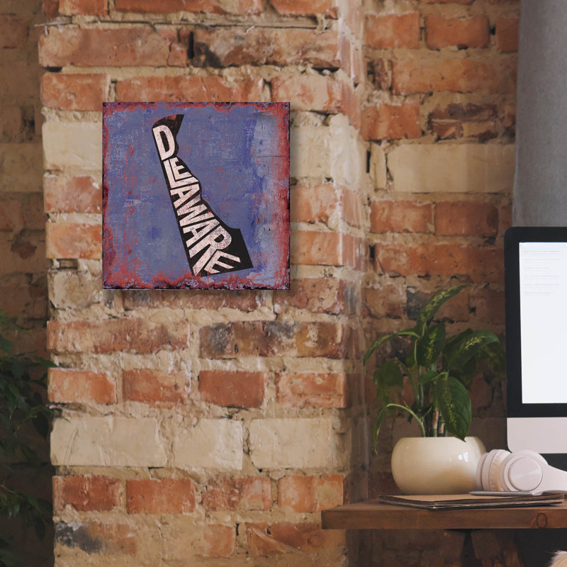 «Epic Graffiti» «Delaware» par Art Licensing Studio, art mural sur toile, H 12 po x l 12 po x P 0,75 po