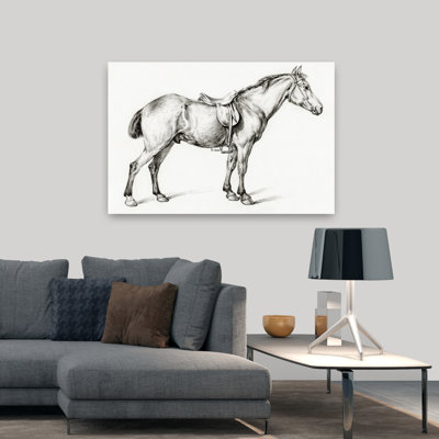 Cheval debout par Jean Bernard, art rétro rétro classique
