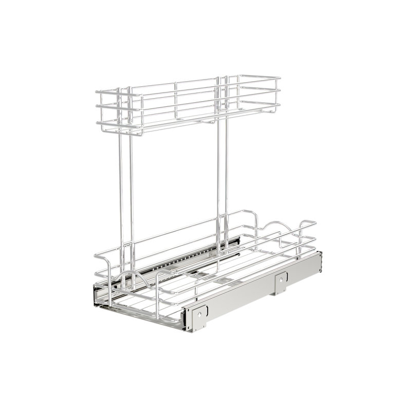 Two-Tier Undersink Steel Wire Pullout Organizer
