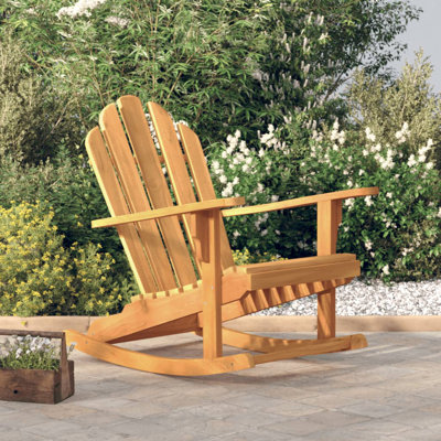 Monserrat Adirondack Chair Patio Lawn Chair Weather Resistant Solid Wood Teak by Dovecove