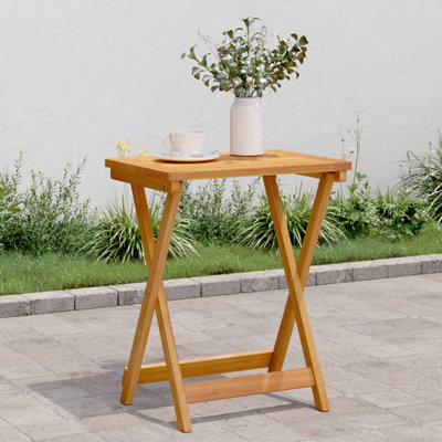 Arletta 50cm Solid Wood Rectangular Portable Folding Table