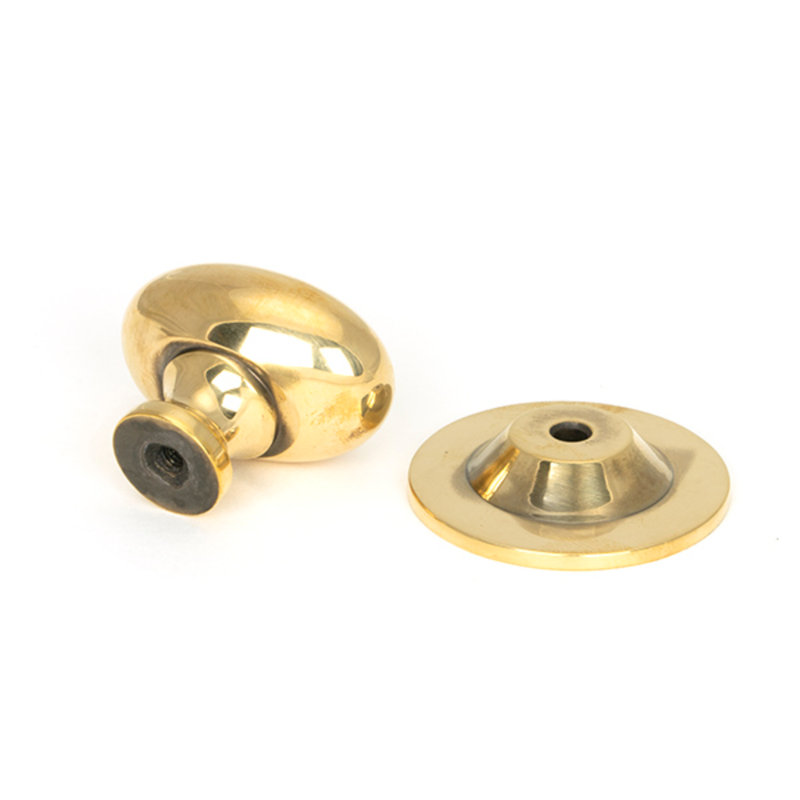 33mm Oval Knob, Aged Brass