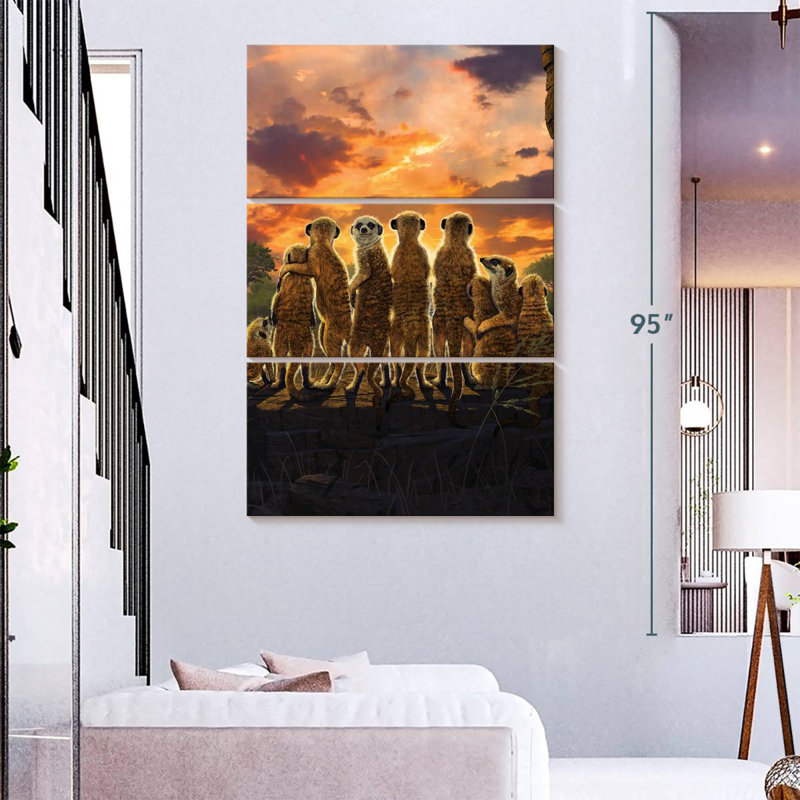 Brampt Meerkats, 74" H x 48" W