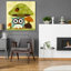 Dakota Fields «Owl and Hedgehog» par Nancy Lee, art mural en verre acrylique