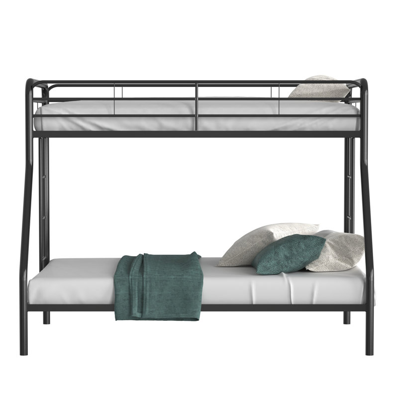Daury Kids Twin Over Full Bunk Bed, Black