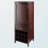 Dominguez Walnut Finish 2-Section Wine Bottle Storage Cupboard, 47.2'' H X 17.1'' W X 15.68'' D