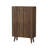 Medieval-Style Modern Shoe Cabinet, Upright Shoe Storage Unit With Vertical Grooved Finish, 23.6-Inch Walnut-Colored Shoe Cabinet, Suitable For Hallways, Passageways And Entrances.-1053623158