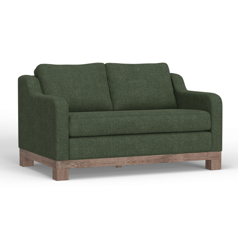Samba Upholstered 59.75'' Loveseat, Olive