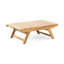 Table basse d'extérieur en bois avec finition - L 38,02 po x P 23,83 po H 12,75 po, construction à lattes ouvertes dans la teinte