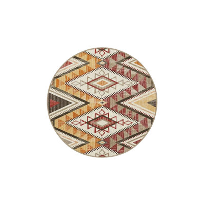 Tapis décoratif à motif géométrique croisé