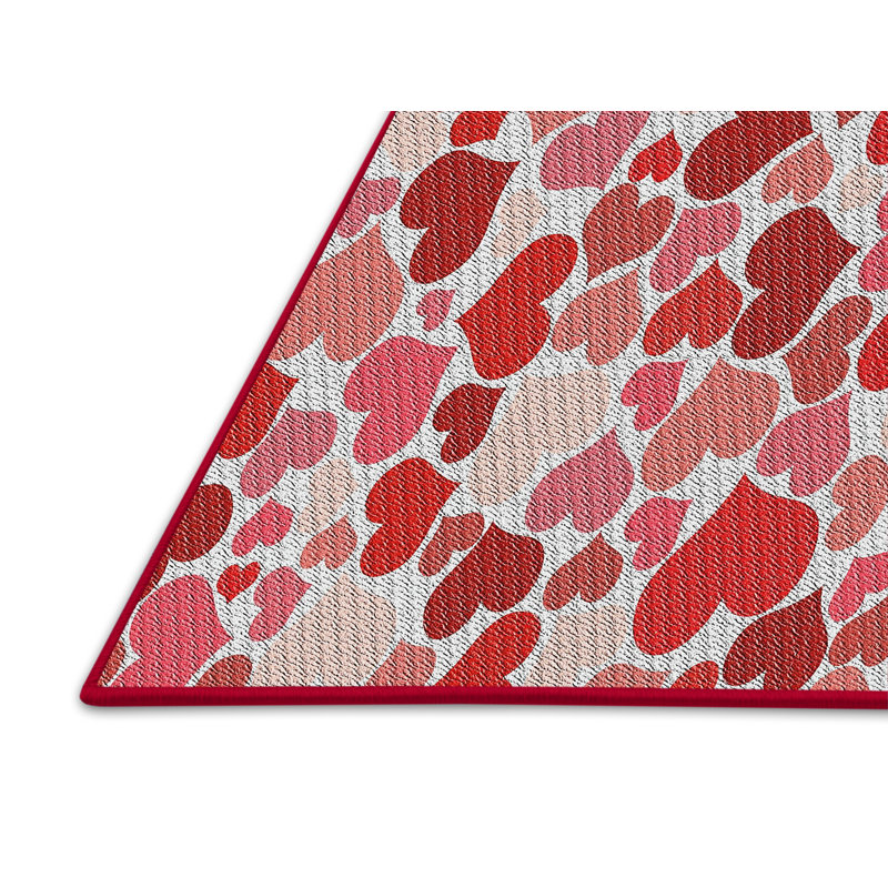 Tapis de zone rouge à motifs, Rectangle 7 pi x 10 pi