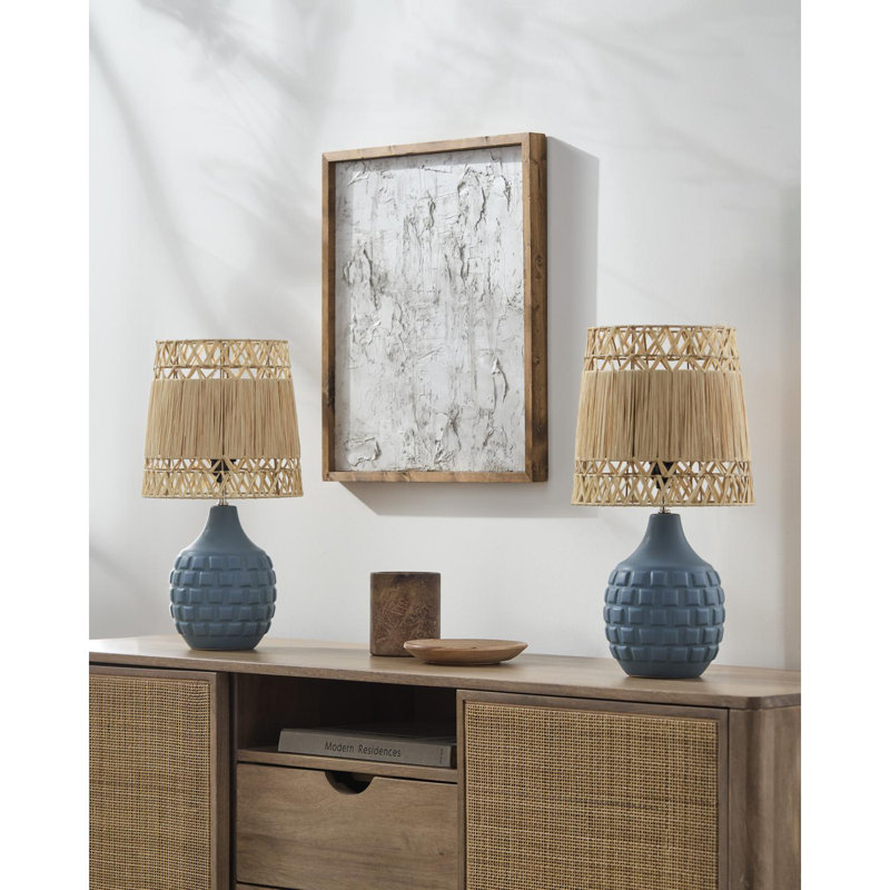 Lampe de table Cantalupo, Bleu