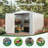 Outdoor Metal shed with side Window and Lockable Door-113586779