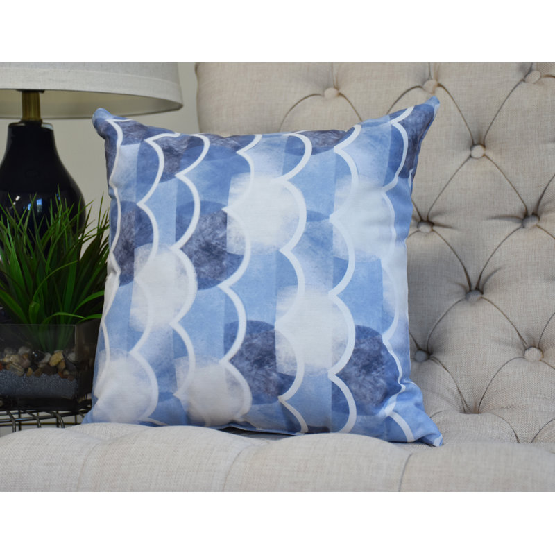 Housse et insert de coussin carré Nantucket, Bleu, 16 po x 1 po