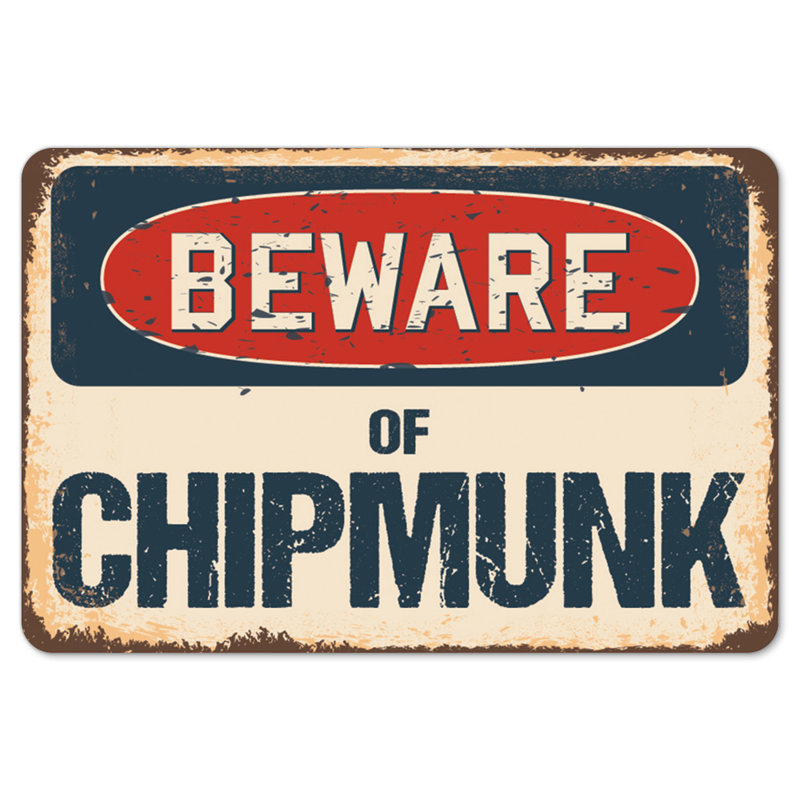 Décalcomanie - Chip Munk_Beware Of Chipmunk