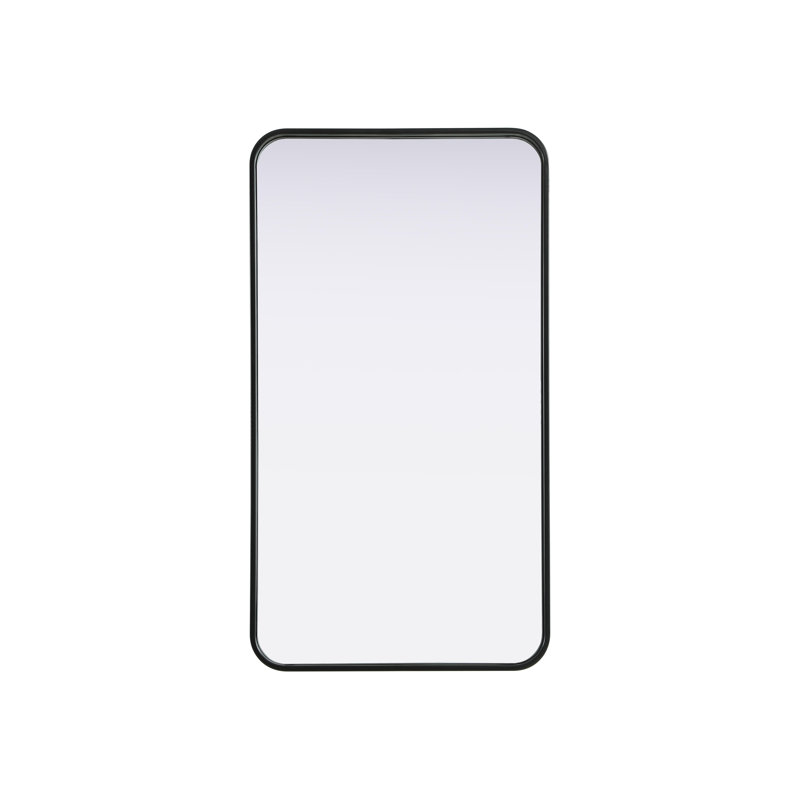 Erath Contour Metal Mirror, 36" x 20", Black
