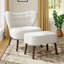 Juliane Upholstered Wingback Chair with Footstool