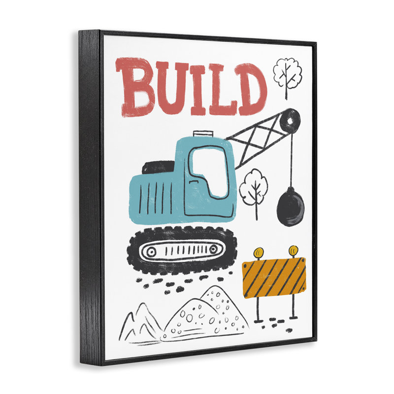«Construction Build», estampe numérique encadrée par Diane Labombarbe, Giclée encadrée noir minuit, H 14 po x l 11 po