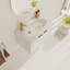 Ensemble de meuble-lavabo simple 29,9 po avec plateau en céramique Aluna-143925662