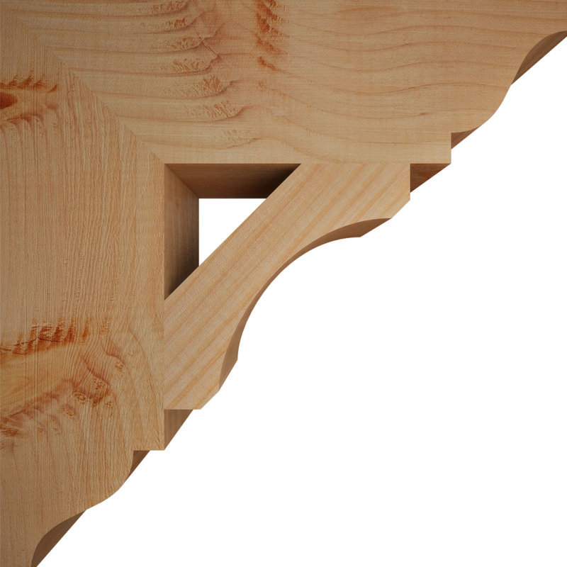 Support en bois rustique traditionnel BKTLEC01, Douglas (lisse), H 14 po x l 3,5 po x P 14 po