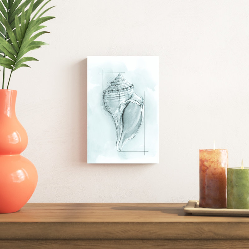 «Coastal Shell Schéma I», reproduction sur toile, H 12 po x l 8 po