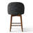 25.5" Swivel Upholstered Counter Stool With Solid Wood Legs-841093880